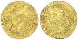 Ausländische Goldmünzen und -medaillen
Niederlande
Gorinchem, Stadt
Rosennobel o.J.(1583/1591). Imitation des englischen Rosenoble Edwards IV. 7,58...