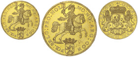 Ausländische Goldmünzen und -medaillen
Niederlande-Holland
Provinz 1581-1795
10 Dukaten 1687. Goldabschlag von den Stempeln des Silberdukaten. MO :...