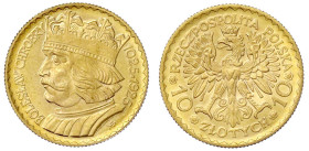 Ausländische Goldmünzen und -medaillen
Polen
Zweite Republik, 1923-1939
10 Zlotych 1925. 3,23 g. 900/1000. vorzüglich/Stempelglanz. Friedberg 116. ...