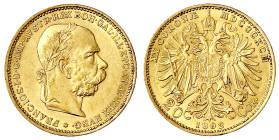 Gold der Habsburger Erblande und Österreichs
Haus Habsburg
Franz Joseph I., 1848-1916
20 Kronen 1892. 6,78 g. 900/1000. gutes vorzüglich. Herinek 3...