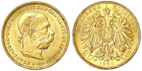 Gold der Habsburger Erblande und Österreichs
Haus Habsburg
Franz Joseph I., 1848-1916
20 Kronen 1899. 6,78 g. 900/1000. Besseres Jahr. vorzüglich/S...