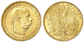 Gold der Habsburger Erblande und Österreichs
Haus Habsburg
Franz Joseph I., 1848-1916
20 Kronen 1904. 6,78 g. 900/1000. vorzüglich/Stempelglanz, wi...