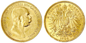 Gold der Habsburger Erblande und Österreichs
Haus Habsburg
Franz Joseph I., 1848-1916
10 Kronen 1909. Typ 'Marschall'. 3,39 g. 900/1000. vorzüglich...