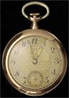 Uhren aus Gold
Taschenuhren
Damentaschenuhr Gelbgold 585/1000 vor 1934. Hersteller LANCET. Schweizer Gehäuse mit deutschem Importstempel. Staubdecke...