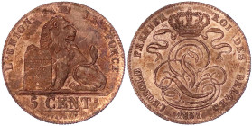 Ausländische Münzen und Medaillen
Belgien
Leopold I., 1830-1865
5 Centimes 1851. vorzüglich/Stempelglanz. Krause/Mishler 5.1.