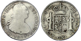 Ausländische Münzen und Medaillen
Bolivien
Carlos IV., 1788-1808
8 Reales 1807, Potosi. fast sehr schön. Krause/Mishler 73.1.