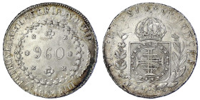 Ausländische Münzen und Medaillen
Brasilien
Pedro I., 1822-1831
960 Reis 1823 überprägt auf span. Kolonial 8 Reales. sehr schön/vorzüglich. Krause/...