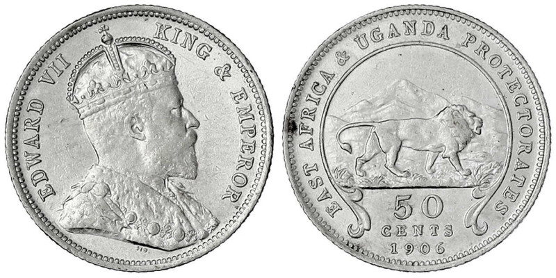 Ausländische Münzen und Medaillen
Britisch Ostafrika
50 Cents 1906. gutes sehr...