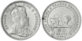 Ausländische Münzen und Medaillen
Britisch Ostafrika
50 Cents 1906. gutes sehr schön. Krause/Mishler 4.