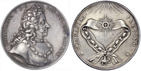 Ausländische Münzen und Medaillen
Dänemark
Christian IV., 1588-1648
Silbermedaille o.J. (1693), von Anton Meybusch und Chr. Schneider, auf den Erla...