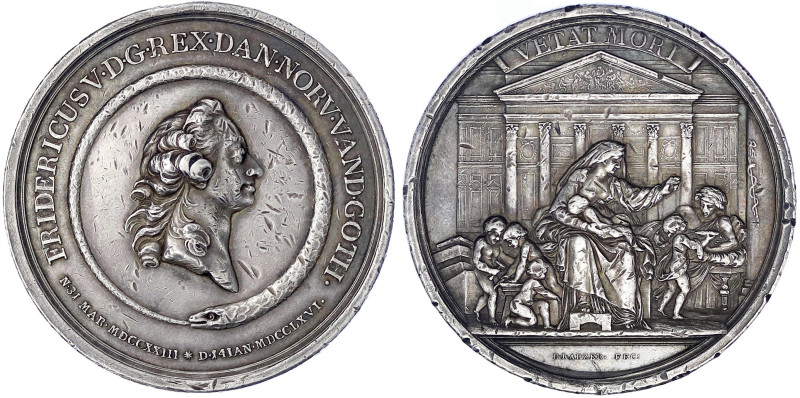 Ausländische Münzen und Medaillen
Dänemark
Frederik V., 1746-1766
Silbermedai...