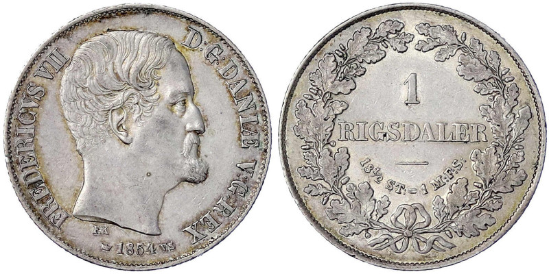 Ausländische Münzen und Medaillen
Dänemark
Frederik VII., 1848-1863
Rigsdaler...