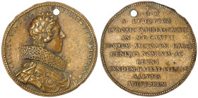 Ausländische Münzen und Medaillen
Frankreich
Ludwig XIII., 1610-1643
Bronzemedaille 1627 unsigniert, von Dupre. Wiederherstellung der Kirche Saint-...