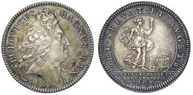 Ausländische Münzen und Medaillen
Frankreich
Ludwig XIV., 1643-1715
Silberjeton 1703. A.d. Pariser Börse. 29 mm; 9,85 g. vorzüglich, schöne Patina....