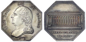 Ausländische Münzen und Medaillen
Frankreich
Ludwig XVIII., 1814, 1815-1824
Achteckige Silbermedaille 1821 von Tiolier. A.d. Pariser Börse. 32 mm; ...