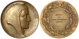Ausländische Münzen und Medaillen
Frankreich
Fünfte Republik, seit 1958
Bronzemedaille 1966 von Coeffin. Büste der Marianne mit phrygischer Mütze r...