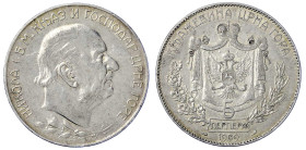 Ausländische Münzen und Medaillen
Montenegro
Nikolaus I., 1860-1918
5 Perpera 1909. gutes sehr schön. Krause/Mishler 6.