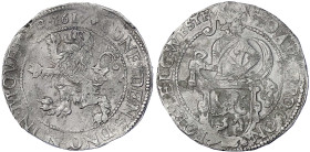 Ausländische Münzen und Medaillen
Niederlande-Westfriesland, Provinz
Löwentaler 1617. 26,17 g. gutes sehr schön, leichte Korrosionsstellen. Delmonte...