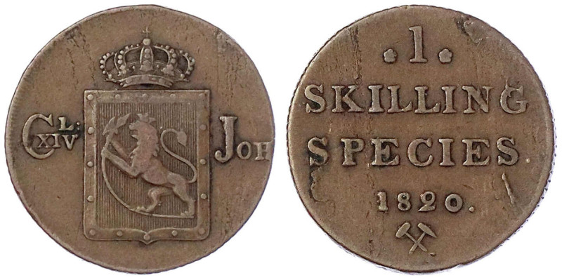 Ausländische Münzen und Medaillen
Norwegen
Unter schwedischer Regierung, 1814-...