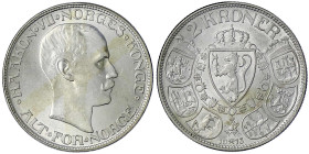 Ausländische Münzen und Medaillen
Norwegen
Haakon VII., 1905-1957
2 Kroner 1913. vorzüglich/Stempelglanz. Sieg 66.