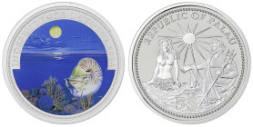 Ausländische Münzen und Medaillen
Palau
Republik, seit 1947
7 Farbmünzen: 6 x 5 Dollars Silber (Independance, Member of UN und 4 x Marine Life Prot...