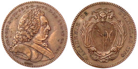 Ausländische Münzen und Medaillen
Polen
August III. v. Sachsen, 1733-1763
Bronzemedaille 1750, von Borrel. Jeton der Académie de Stanislas von Nanc...