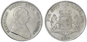 Altdeutsche Münzen und Medaillen
Bayern
Maximilian IV. (I.) Joseph, 1799-1806-1825
Konventionstaler 1808. Für Gott und Vaterland. sehr schön/vorzüg...