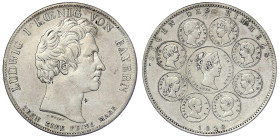 Altdeutsche Münzen und Medaillen
Bayern
Ludwig I., 1825-1848
Geschichtstaler 1828. Segen des Himmels. sehr schön. Jaeger 37. Thun 56. AKS 121.