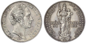 Altdeutsche Münzen und Medaillen
Bayern
Maximilian II. Joseph, 1848-1864
Doppelgulden 1855. Mariensäule. fast vorzüglich. Jaeger 84. Thun 97. AKS 1...