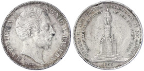 Altdeutsche Münzen und Medaillen
Bayern
Maximilian II. Joseph, 1848-1864
Geschichtsdoppeltaler 1856, Maximilian-Denkmal in Lindau. Hitzespuren und ...