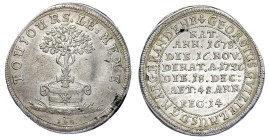 Altdeutsche Münzen und Medaillen
Brandenburg-Bayreuth
Georg Wilhelm, 1712-1726
Doppelter Sterbegroschen (1/12 Taler) 1726 ILR. Orangenbaum im Kübel...