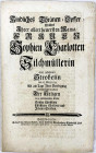 Altdeutsche Münzen und Medaillen
Brandenburg-Bayreuth
Georg Friedrich Karl, 1726-1735
Trauerblatt ("kindliches Thränen=Opffer"), Bayreuth 1733 zur ...