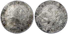 Altdeutsche Münzen und Medaillen
Brandenburg-Preußen
Friedrich II., 1740-1786
Reichstaler 1768 A, Berlin. 22,16 g. sehr schön, kl. Kratzer. Olding ...