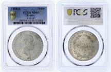 Altdeutsche Münzen und Medaillen
Brandenburg-Preußen
Friedrich Wilhelm III., 1797-1840
Taler 1814 A, Berlin. PCGS Grading MS63. Jaeger 33. Thun 244...