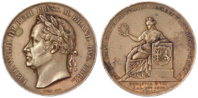 Altdeutsche Münzen und Medaillen
Brandenburg-Preußen
Friedrich Wilhelm III., 1797-1840
Bronzemedaille 1835 von Loos und König. Besuch in Görlitz. 3...