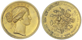 Altdeutsche Münzen und Medaillen
Brandenburg-Preußen
Friedrich Wilhelm IV., 1840-1861
Vergoldete Bronzemedaille o.J. v. Voigt und Döll bei Loos, au...