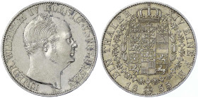 Altdeutsche Münzen und Medaillen
Brandenburg-Preußen
Friedrich Wilhelm IV., 1840-1861
Vereinstaler 1855 A. sehr schön/vorzüglich, Randfehler, etwas...