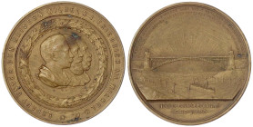 Altdeutsche Münzen und Medaillen
Brandenburg-Preußen
Wilhelm II., 1888-1918
Bronzemedaille von Wilhelm Mayer 1895 auf die Fertigstellung des Nord-O...