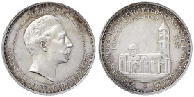 Altdeutsche Münzen und Medaillen
Brandenburg-Preußen
Wilhelm II., 1888-1918
Silbermedaille 1898 a.d. Einweihung der Erlöserkirche in Jerusalem zum ...