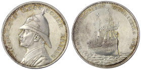 Altdeutsche Münzen und Medaillen
Brandenburg-Preußen
Wilhelm II., 1888-1918
Silbermedaille 1898, a.d. Orientreise der S.M.Y. Hohenzollern. 34 mm. 1...