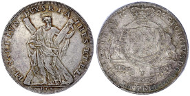 Altdeutsche Münzen und Medaillen
Braunschweig-Calenberg-Hannover
Georg I., 1714-1727
Ausbeutetaler 1723 HCB, Clausthal (Heinrich Christian Bonhorst...
