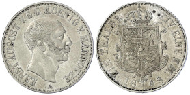 Altdeutsche Münzen und Medaillen
Braunschweig-Calenberg-Hannover
Ernst August, 1837-1851
Taler 1848 A. gutes sehr schön. Jaeger 69. Thun 167. AKS 1...