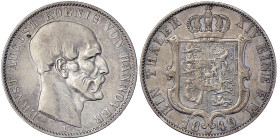 Altdeutsche Münzen und Medaillen
Braunschweig-Calenberg-Hannover
Ernst August, 1837-1851
Taler 1849 B. sehr schön/vorzüglich. Jaeger 79. Thun 167. ...