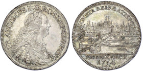 Altdeutsche Münzen und Medaillen
Regensburg-Stadt
Konventionstaler 1754 ICB. Stadtansicht. 28,13 g. fast vorzüglich, schöne Tönung. Beckenbauer 7101...