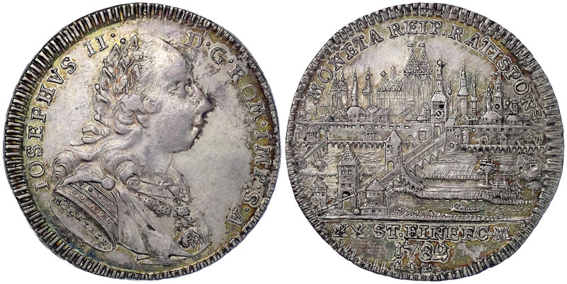 Altdeutsche Münzen und Medaillen
Regensburg-Stadt
1/2 Konventionstaler 1782 GC...