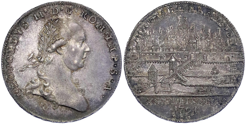 Altdeutsche Münzen und Medaillen
Regensburg-Stadt
1/2 Konventionstaler 1791. S...