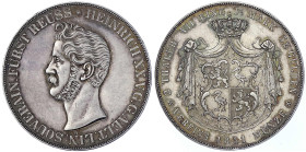 Altdeutsche Münzen und Medaillen
Reuss-ältere Linie
Heinrich XX., 1836-1859
Vereinsdoppeltaler 1851 A. Auflage nur 2400 Ex. vorzügliches Prachtexem...
