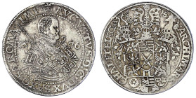 Altdeutsche Münzen und Medaillen
Sachsen-Albertinische Linie
August, 1553-1586
Reichstaler 1576 HB, Dresden. 28,87 g. sehr schön. Schnee 725. Daven...