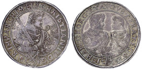 Altdeutsche Münzen und Medaillen
Sachsen-Albertinische Linie
Christian II., Johann Georg I. und August, 1602-1611
Reichstaler 1609 HR, Dresden. 29,...