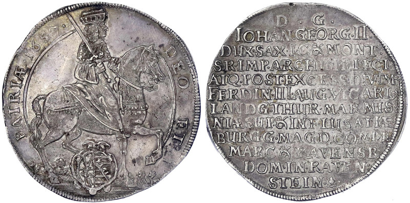 Altdeutsche Münzen und Medaillen
Sachsen-Albertinische Linie
Johann Georg II.,...